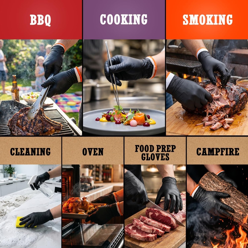 BBQ Gloves 50 Disposable Nitri - Latex Disposable Glove reseña y precio