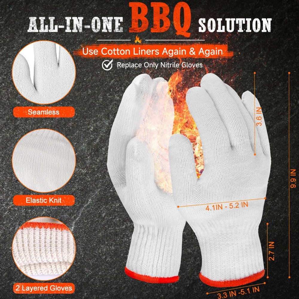 BBQ Gloves 50 Disposable Nitri - Latex Disposable Glove reseña y precio