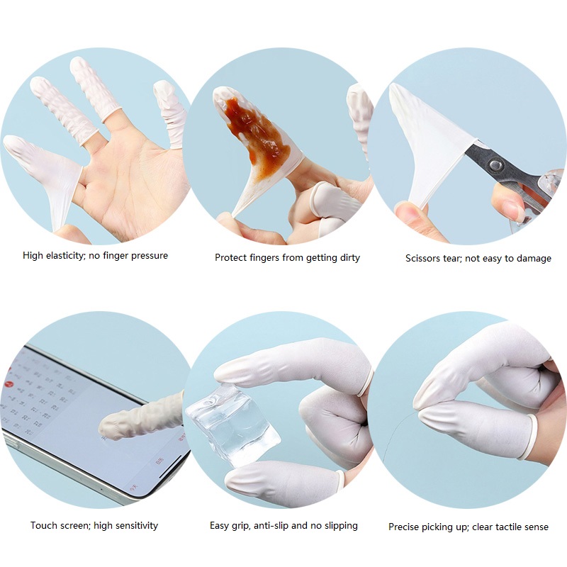 100/200PCS Powder Free Anti-Sl - Latex Disposable Glove reseña y precio