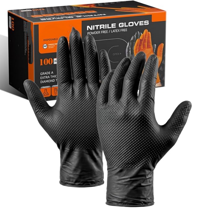 8 Mil Heavy Duty Industrial Or - Nitrile Mechanic Glove reseña y precio