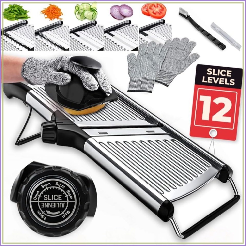 Adjustable Mandoline Food Slic - Cut Resistant Glove reseña y precio