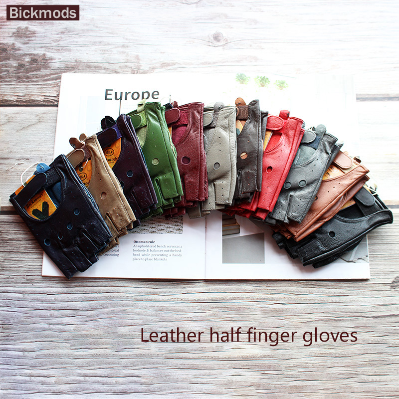 New Women's Sheepskin Half Fin - Leather Driving Glove reseña y precio