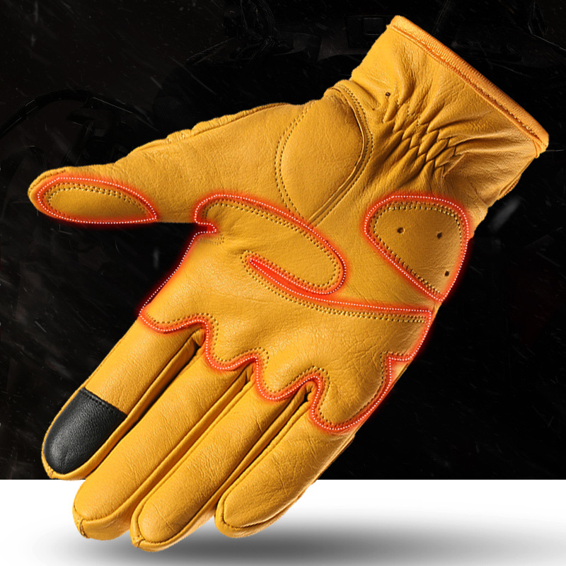 Motorcycle Cycling Gloves Leat - Leather Driving Glove reseña y precio