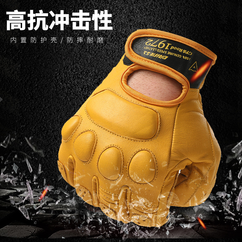 Motorcycle Cycling Gloves Leat - Leather Driving Glove reseña y precio
