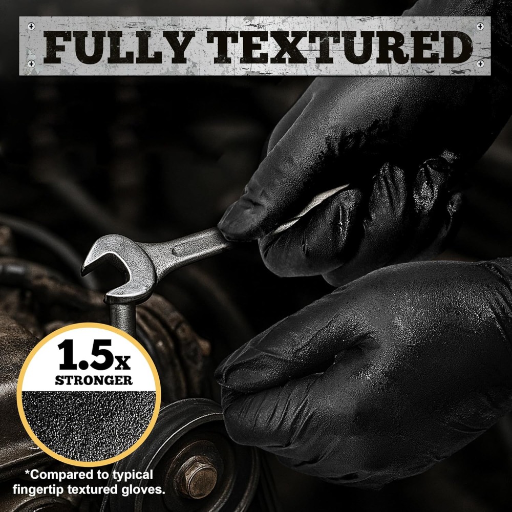 Heavy Duty Black Nitrile Glove - Nitrile Mechanic Glove reseña y precio
