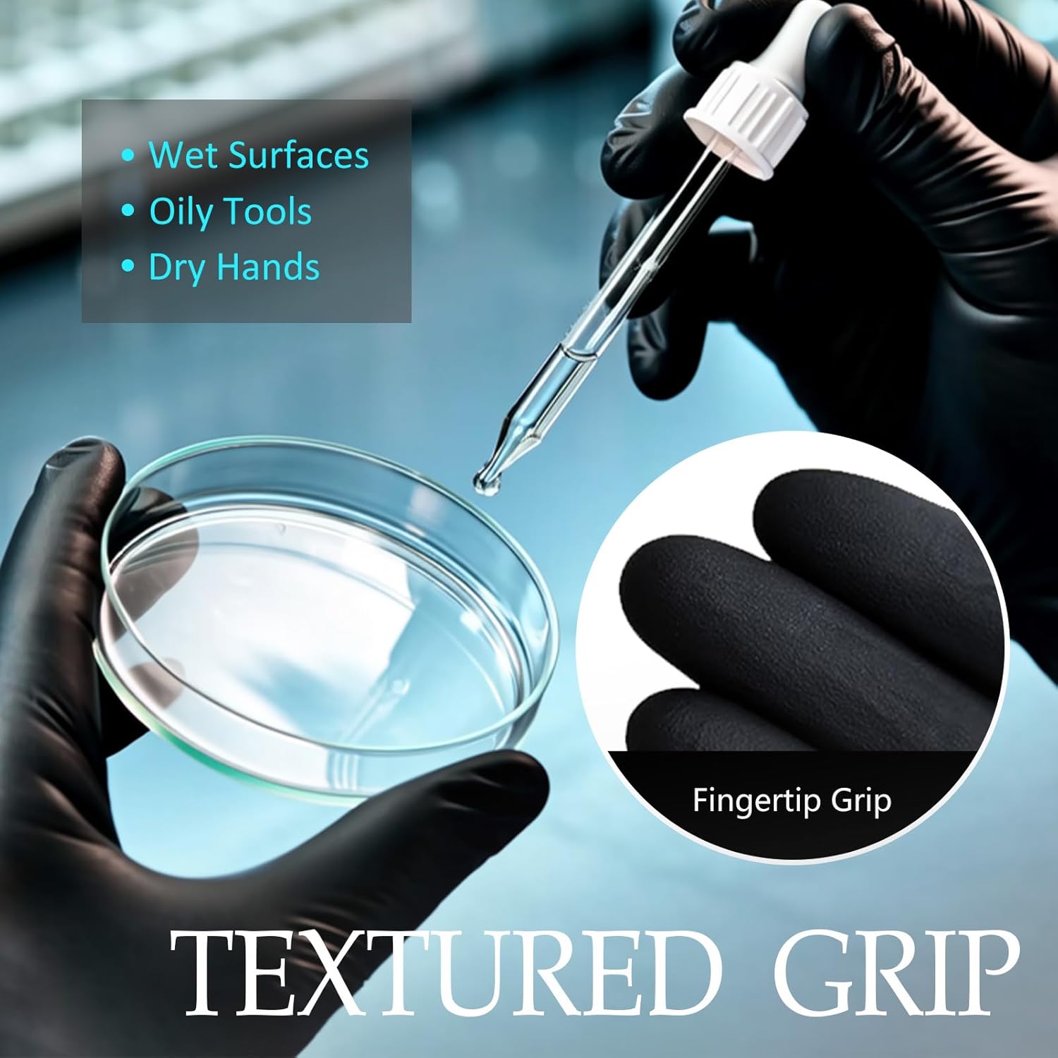 Black Disposable Nitrile Glove - Rubber Glove Cleaning reseña y precio