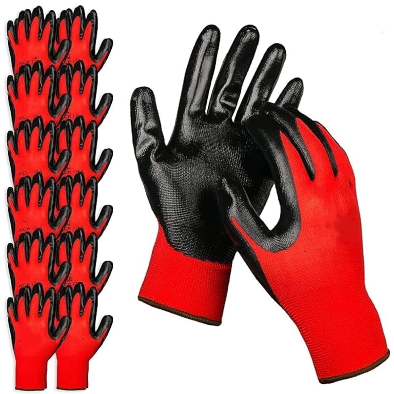 4/20PCS Nitrile Coated Safety  - Nitrile Mechanic Glove reseña y precio