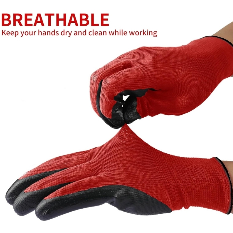 4/20PCS Nitrile Coated Safety  - Nitrile Mechanic Glove reseña y precio