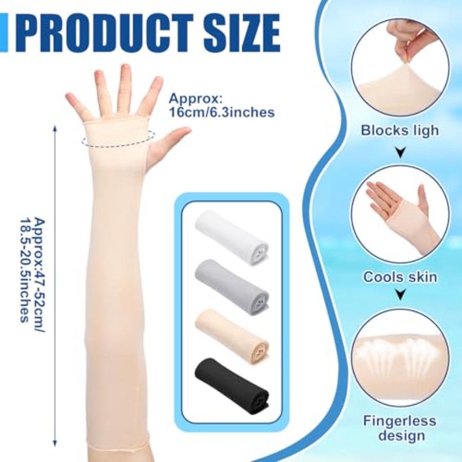 Bememo 4 Pack Sun Protection U - Fingerless Glove Knit reseña y precio