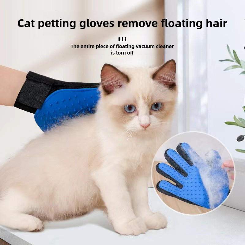 Cat Grooming Glove Pet Cat Com - Rubber Glove Cleaning reseña y precio