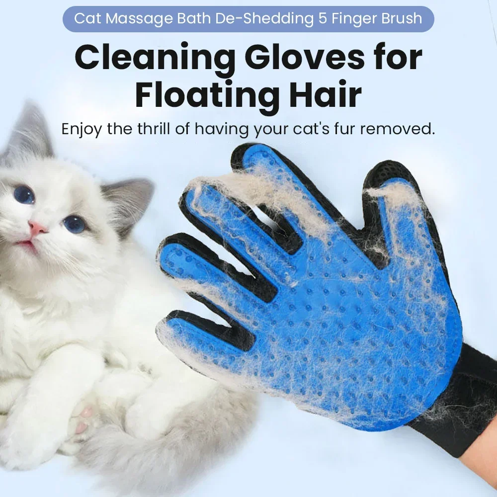 Cat Grooming Glove Pet Cat Com - Rubber Glove Cleaning reseña y precio