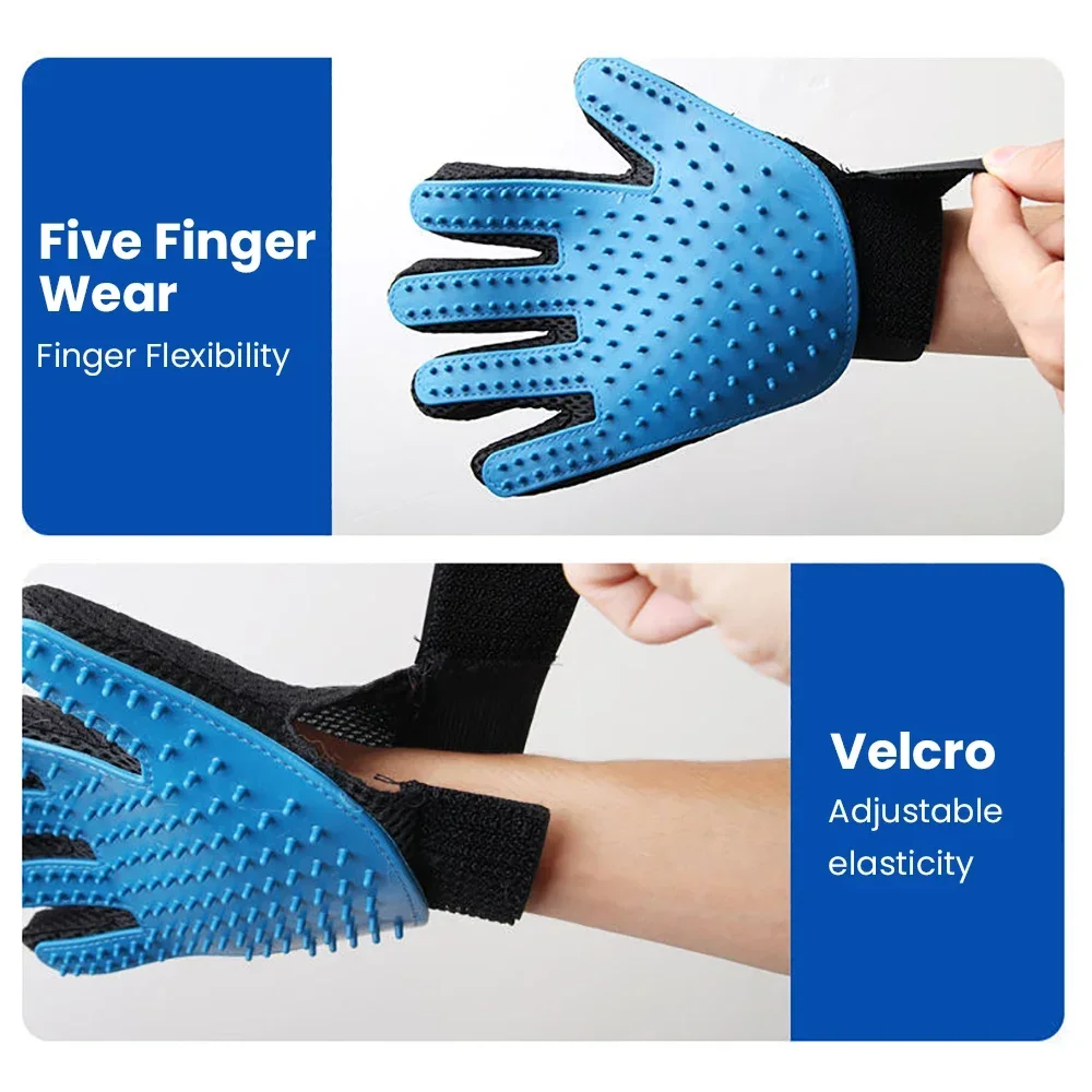 Cat Grooming Glove Pet Cat Com - Rubber Glove Cleaning reseña y precio