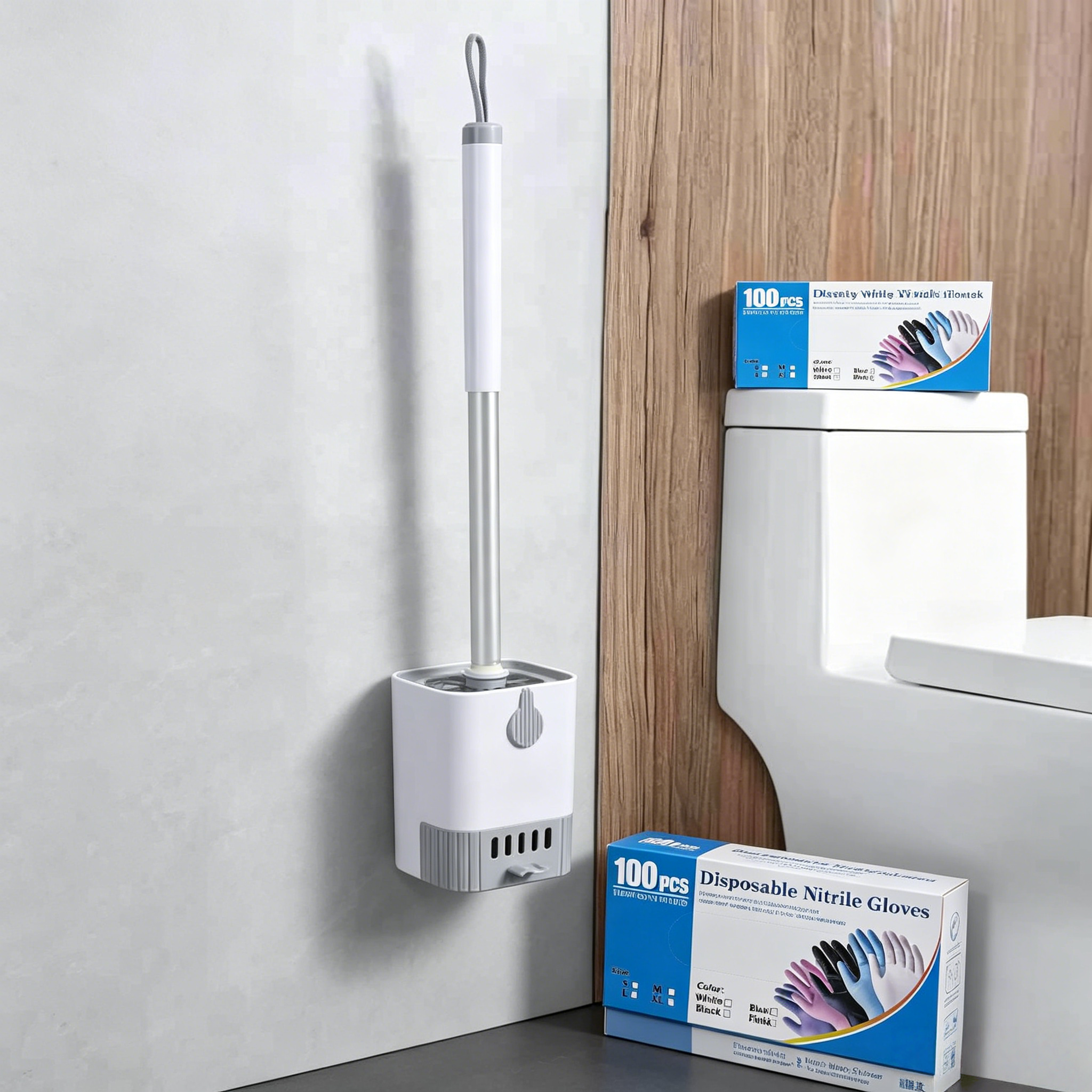 2-Piece Toilet Cleaning Set: P - Rubber Glove Cleaning reseña y precio