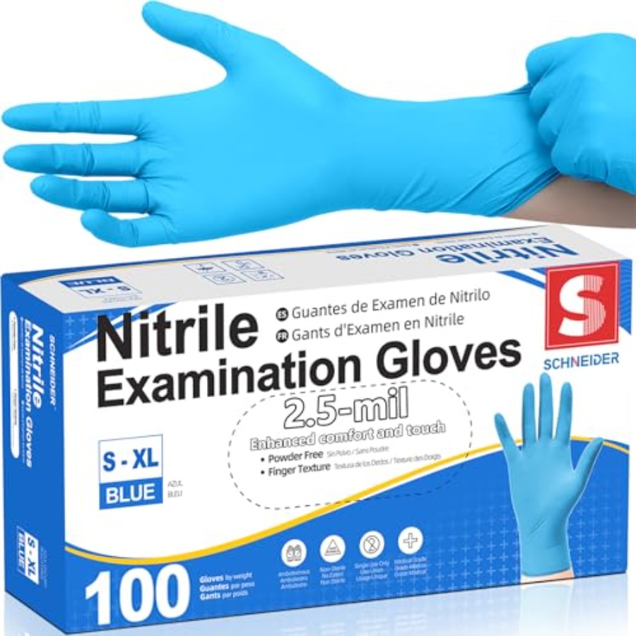 Schneider Medical Nitrile Exam - Latex Disposable Glove reseña y precio
