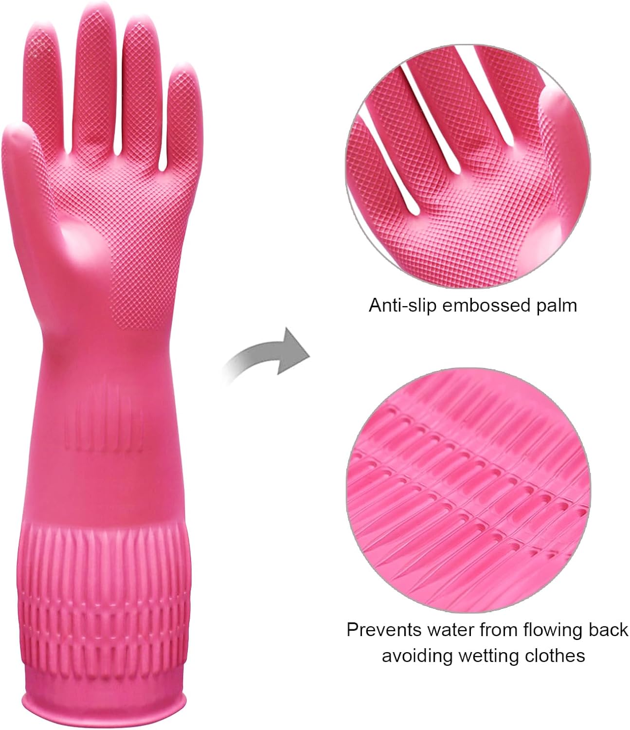 3 Pairs of Rubber Dishwashing  - Rubber Glove Cleaning reseña y precio