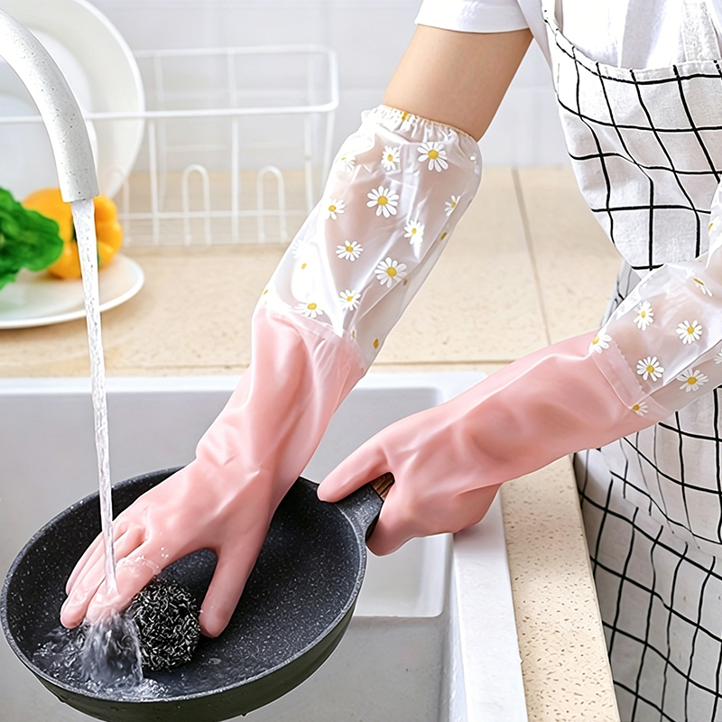 A Pair of New Long-Sleeved Rub - Dish Glove Rubber reseña y precio