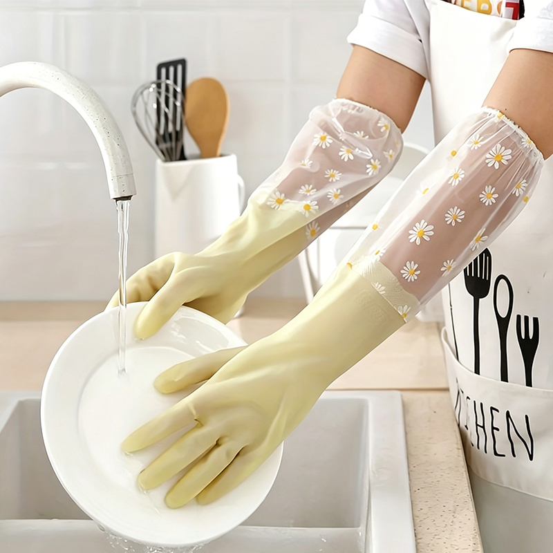A Pair of New Long-Sleeved Rub - Dish Glove Rubber reseña y precio
