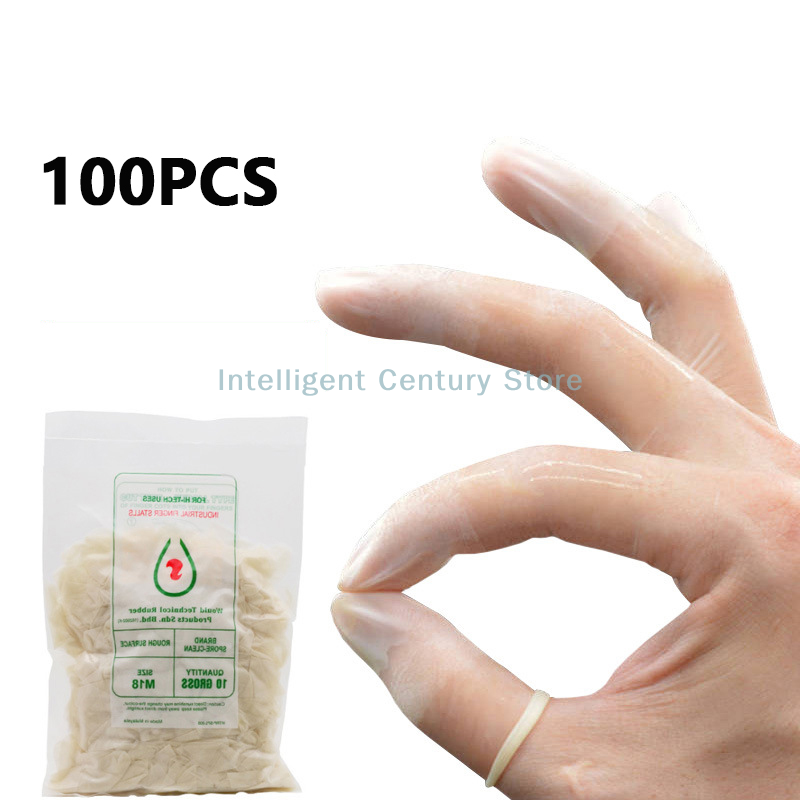 100 Pcs Rubber Non-slip Anti-s - Latex Disposable Glove reseña y precio