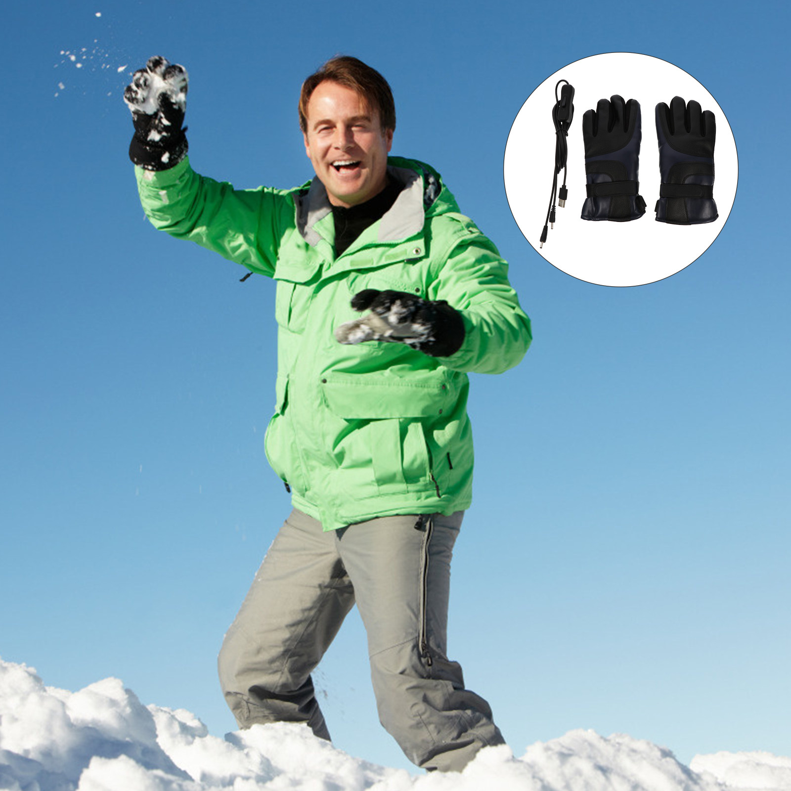 1Pair USB Rechargeable Heated  - Winter Glove Insulated reseña y precio